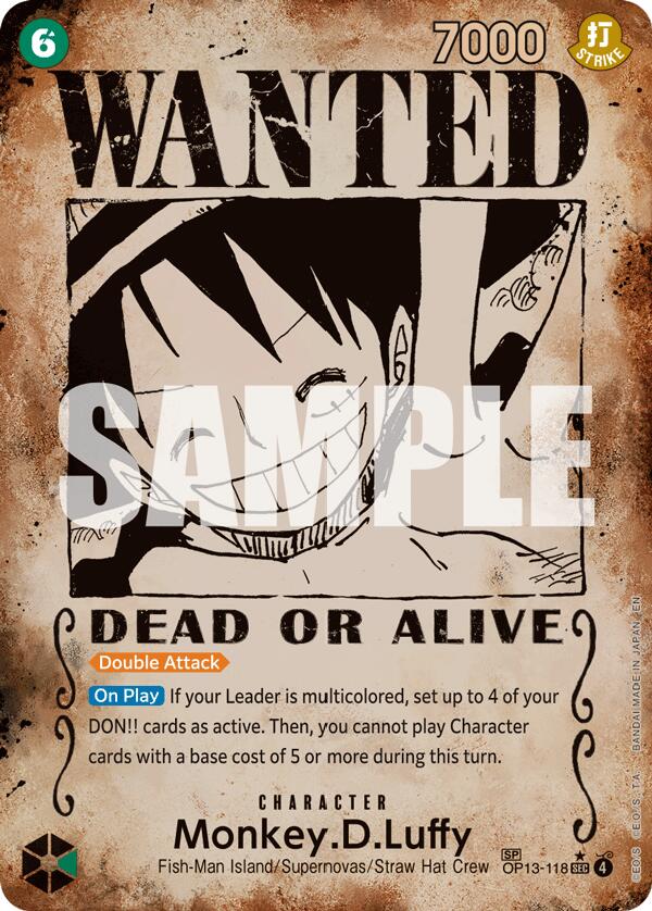 One Piece Card Game: Monkey.D.Luffy (118) (Wanted Poster) card image