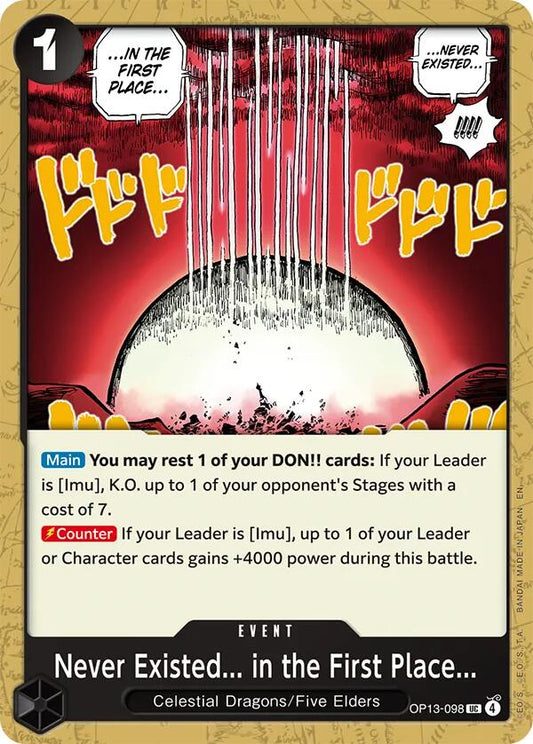 One Piece Card Game: Never Existed... in the First Place... card image