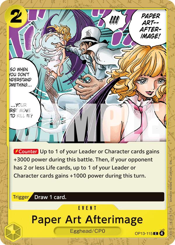 One Piece Card Game: Paper Art Afterimage card image