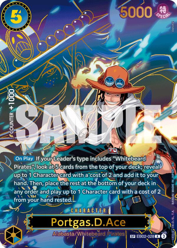 One Piece Card Game: Portgas.D.Ace - EB02-028 (SP) card image