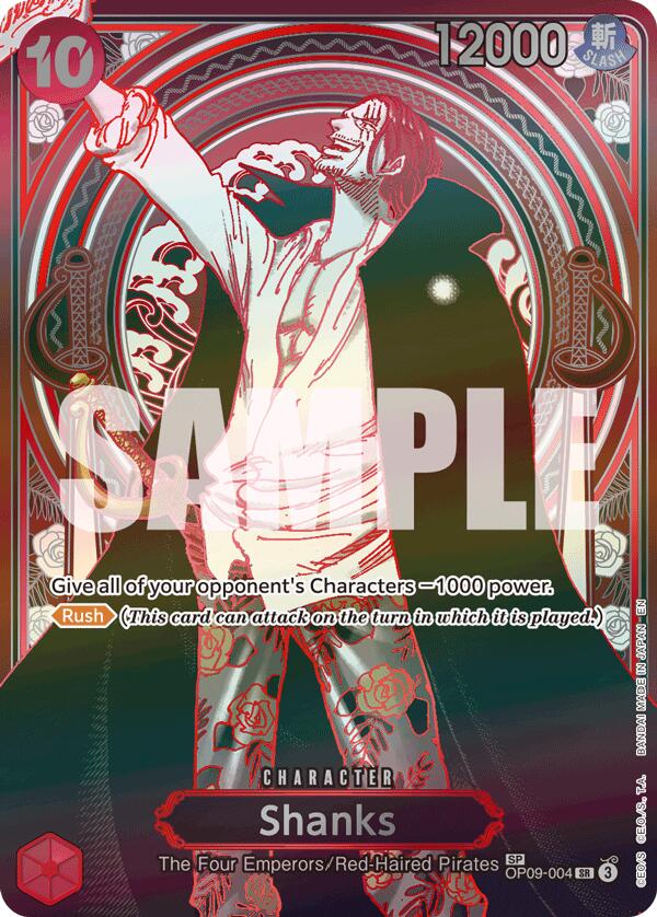 One Piece Card Game: Shanks - OP09-004 (SP) (Silver) card image