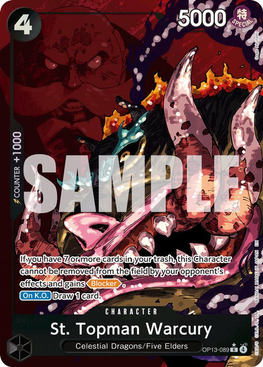 One Piece Card Game: St. Topman Warcury (Alternate Art) card image