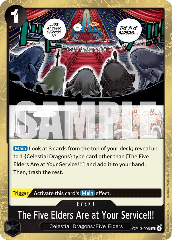 One Piece Card Game: The Five Elders Are at Your Service!!! card image