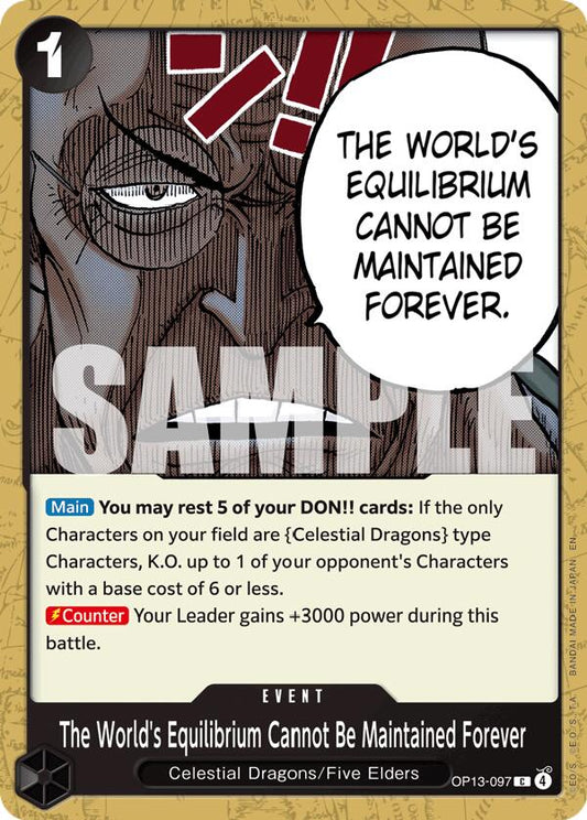 One Piece Card Game: The World's Equilibrium Cannot Be Maintained Forever card image