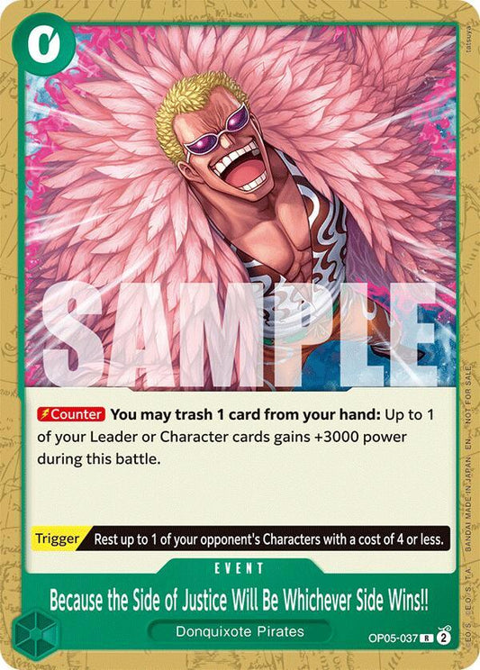 One Piece Card Game: Because the Side of Justice Will Be Whichever Side Wins!! (Tournament Pack 2025 Vol. 4) card image