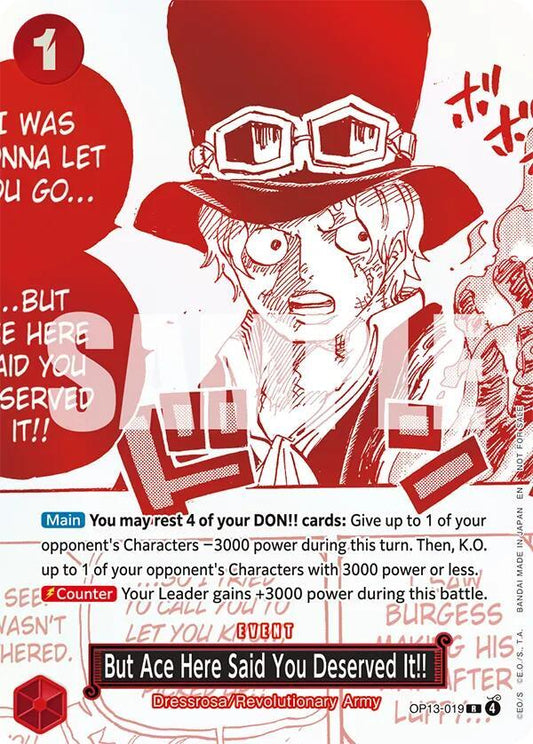 One Piece Card Game: But Ace Here Said You Deserved It!! (3rd Anniversary Treasure Campaign Pack) card image