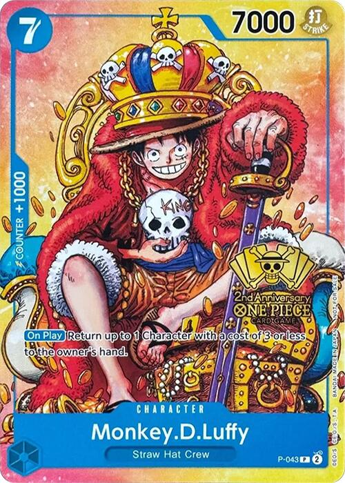 One Piece Card Game: Monkey.D.Luffy (2nd Anniversary Stamped Promo) card image