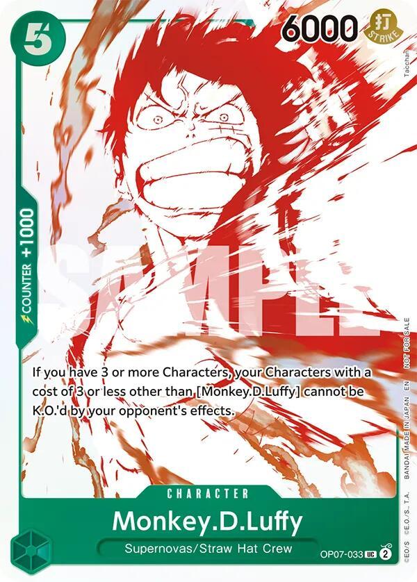 One Piece Card Game: Monkey.D.Luffy - OP07-033 (3rd Anniversary Treasure Campaign Pack) card image
