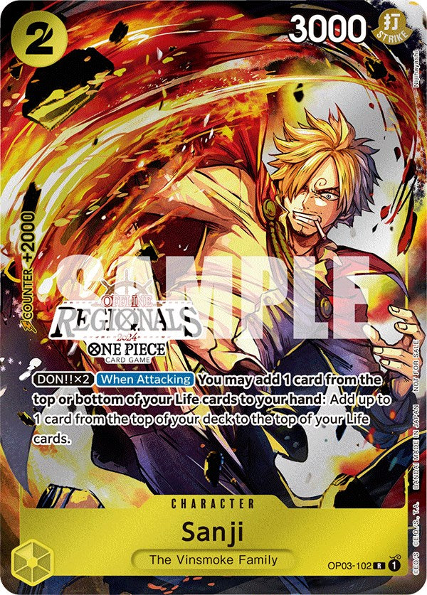 One Piece Card Game: Sanji (Offline Regional 2024) [Participant] card image