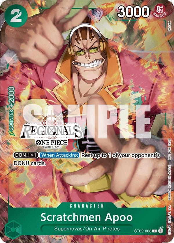 One Piece Card Game: Scratchmen Apoo (Offline Regional 2024) [Participant] card image