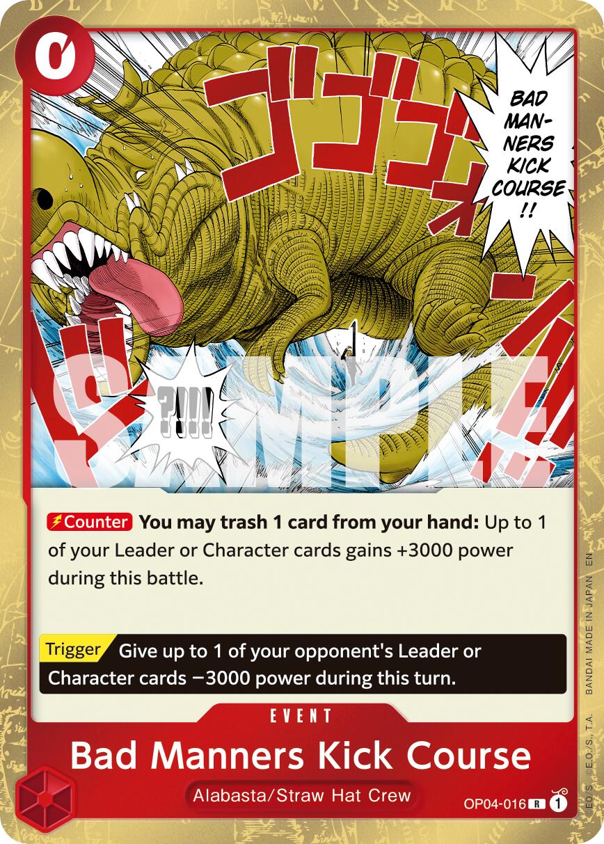One Piece Card Game: Bad Manners Kick Course (Reprint) card image