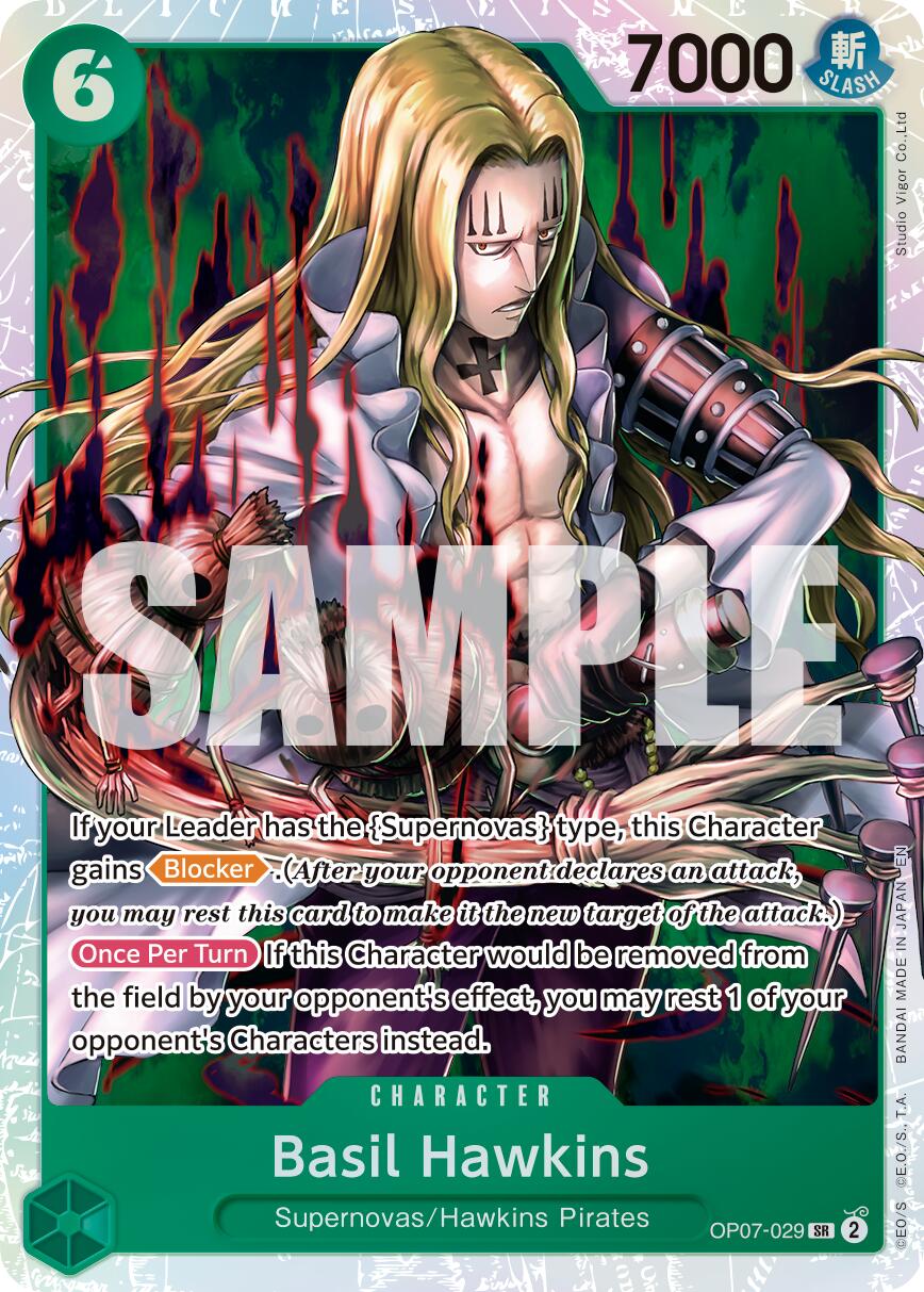 One Piece Card Game: Basil Hawkins - OP07-029 (Reprint) card image