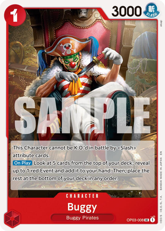 One Piece Card Game: Buggy - OP03-008 (Reprint) card image