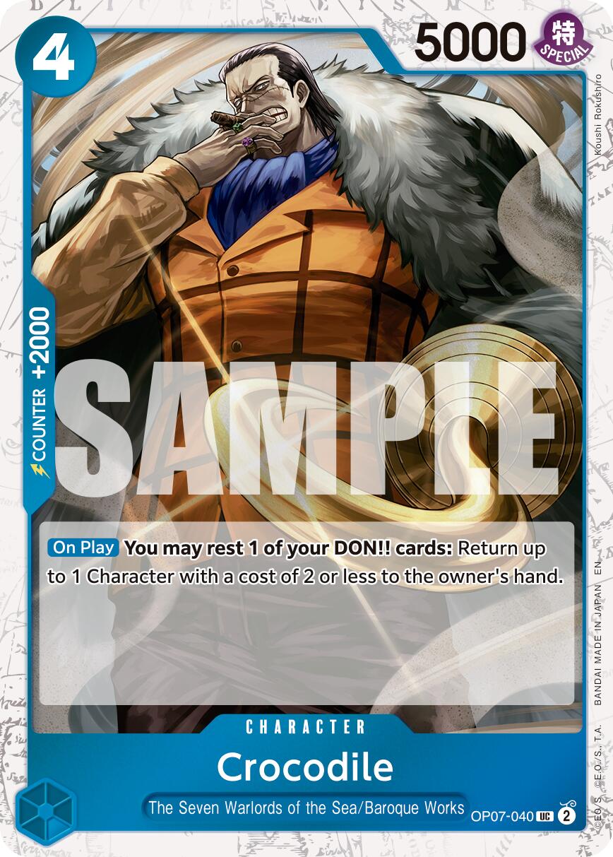 One Piece Card Game: Crocodile - OP07-040 (Pirate Foil) card image