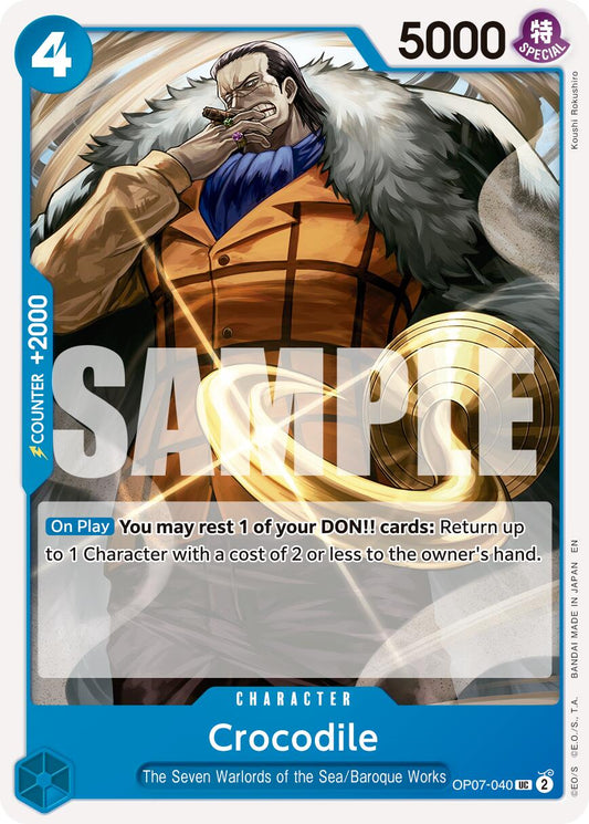 One Piece Card Game: Crocodile - OP07-040 (Reprint) card image