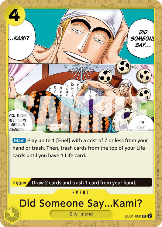 One Piece Card Game: Did Someone Say...Kami? (Reprint) card image