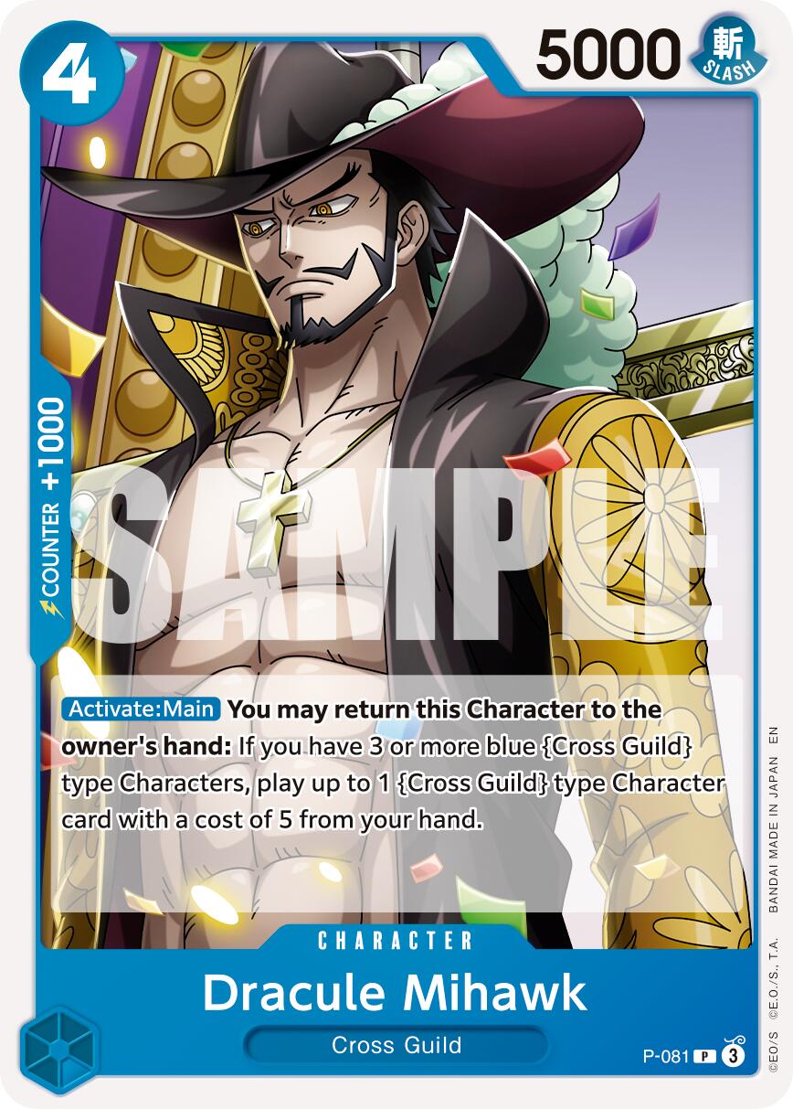 One Piece Card Game: Dracule Mihawk - P-081 (Reprint) card image