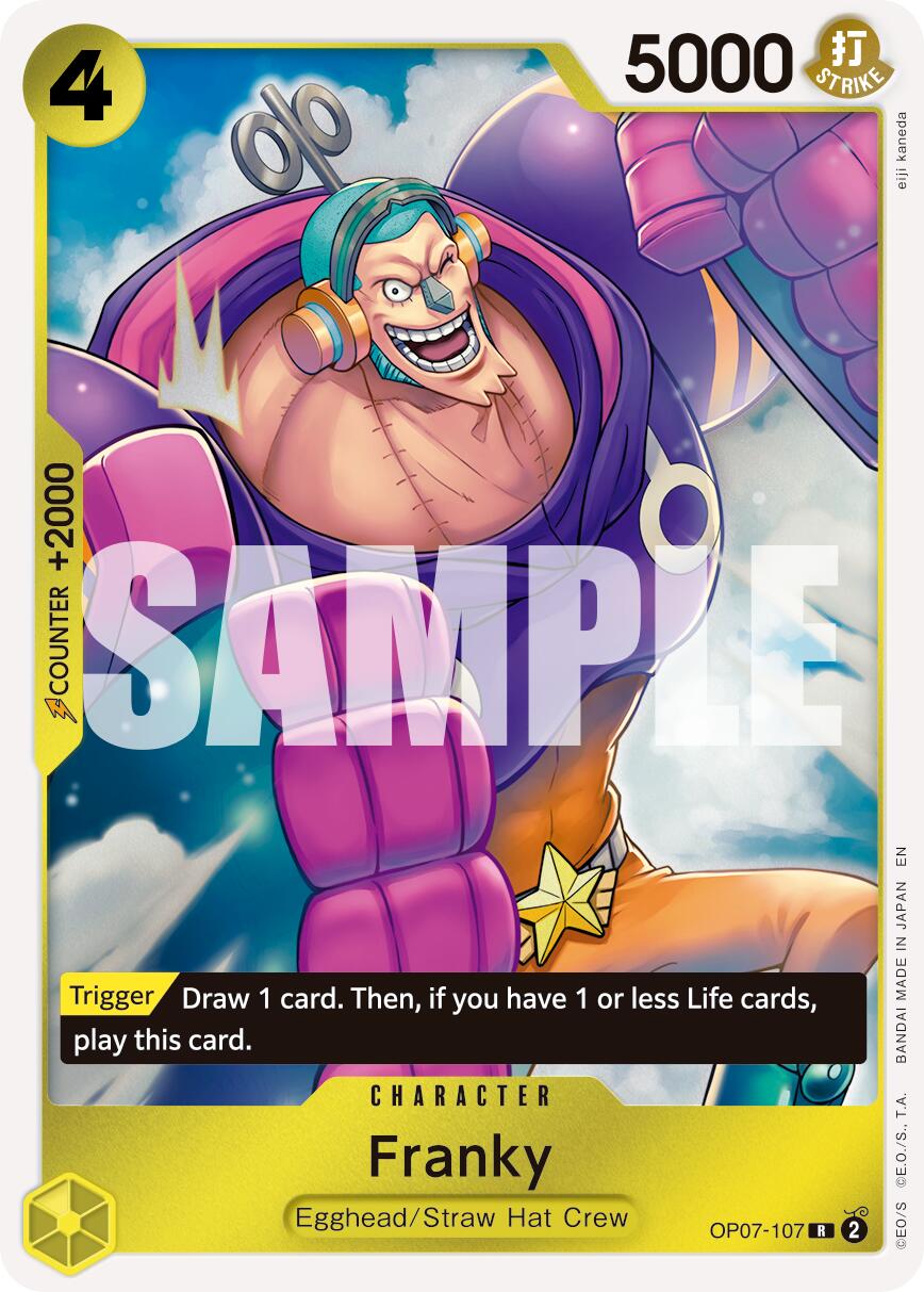 One Piece Card Game: Franky - OP07-107 (Reprint) card image