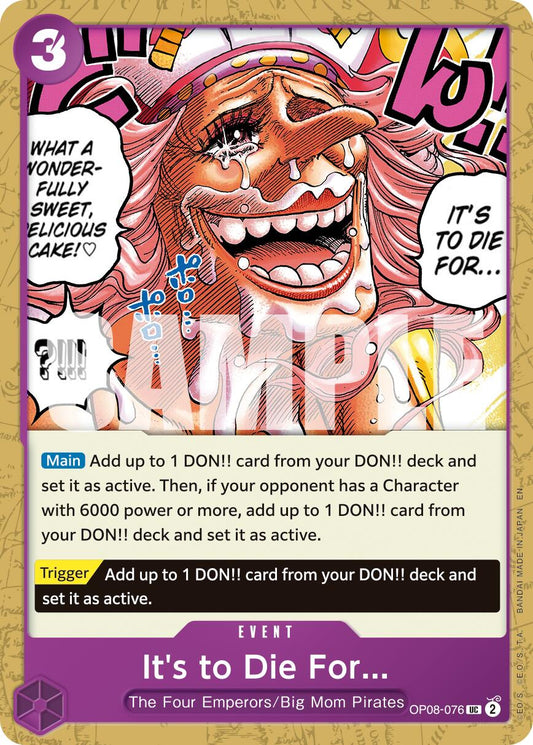 One Piece Card Game: It's to Die For (Reprint) card image
