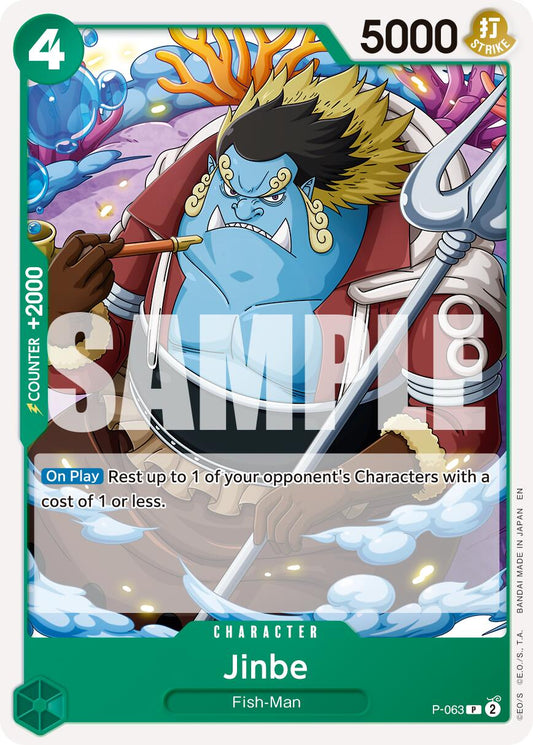 One Piece Card Game: Jinbe - P-063 (Reprint) card image