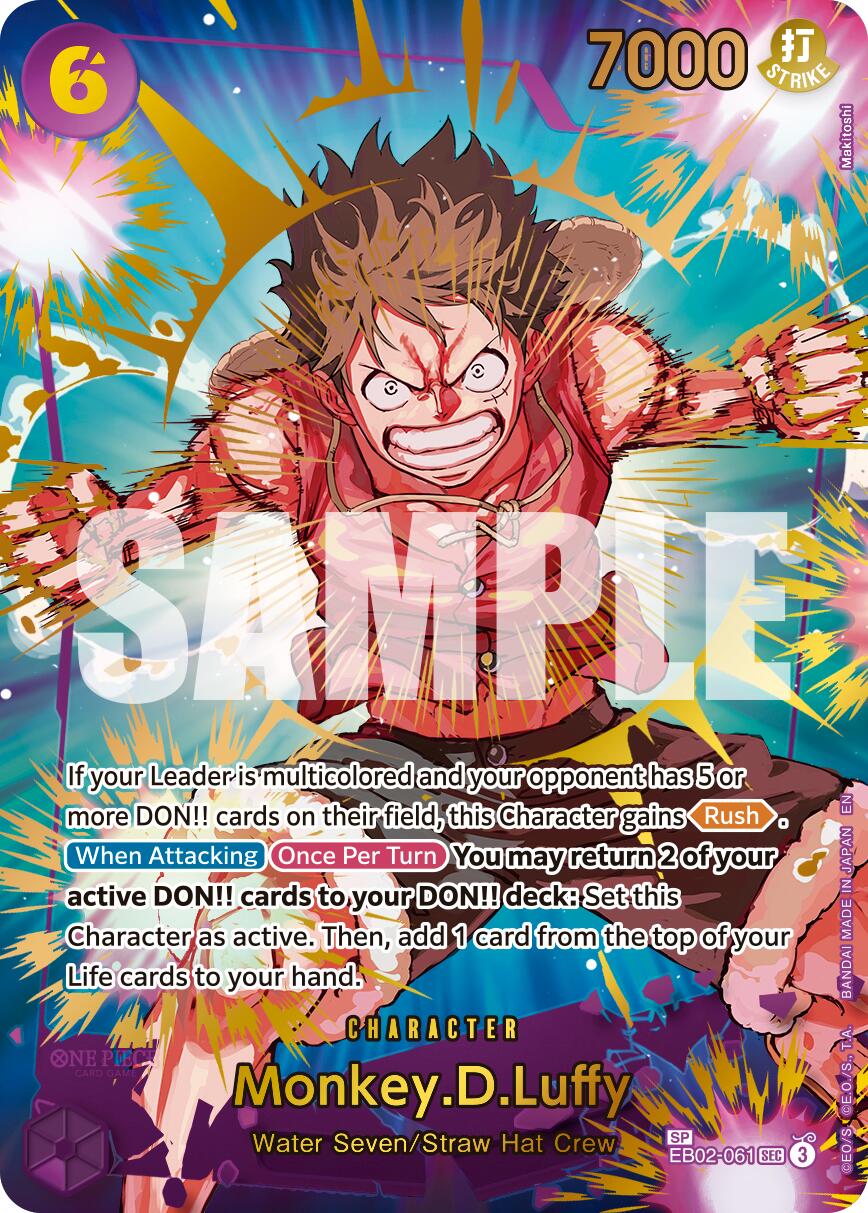 One Piece Card Game: Monkey.D.Luffy - EB02-061 (SP) card image