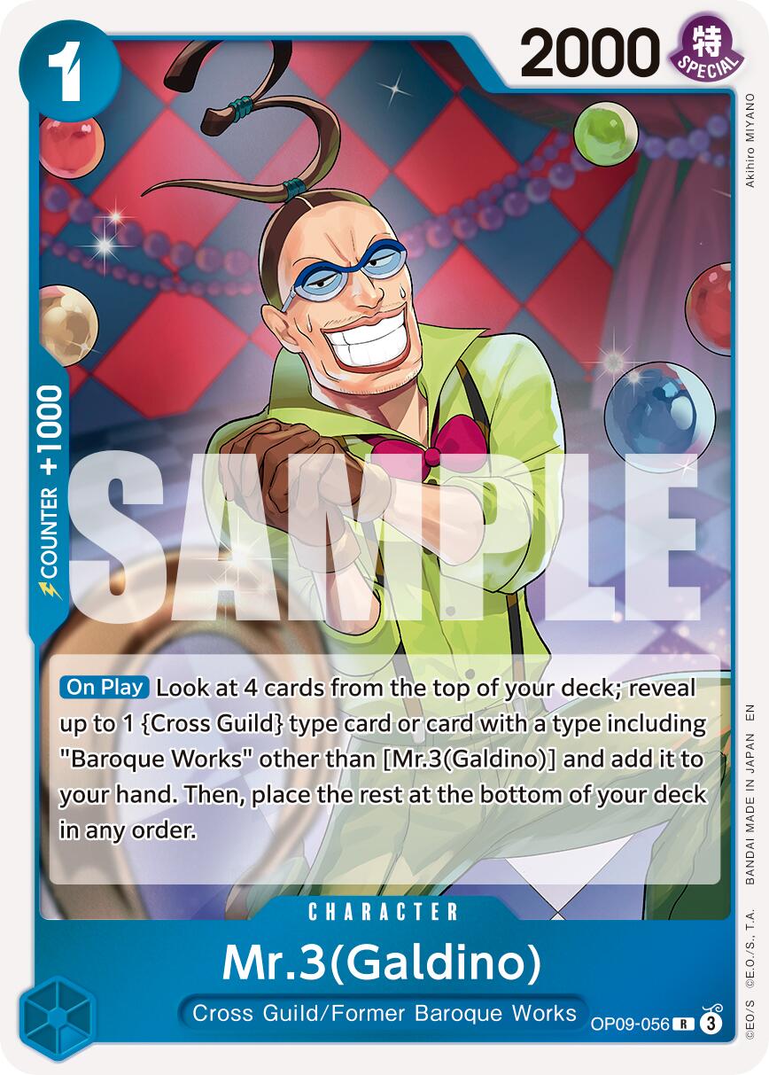 One Piece Card Game: Mr.3(Galdino) - OP09-056 (Reprint) card image