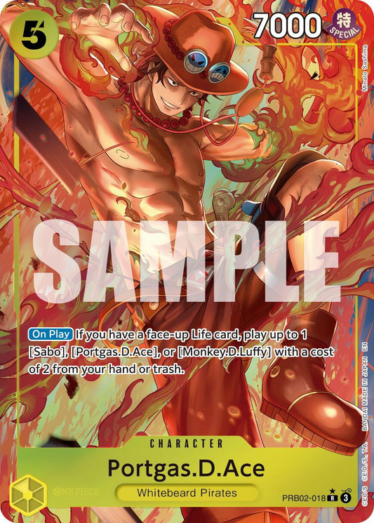 One Piece Card Game: Portgas.D.Ace - PRB02-018 (Alternate Art) card image
