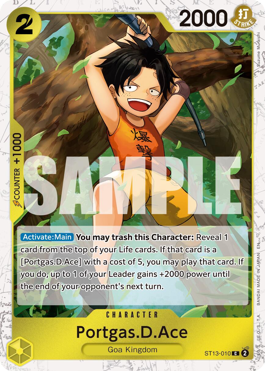 One Piece Card Game: Portgas.D.Ace - ST13-010 (Pirate Foil) card image