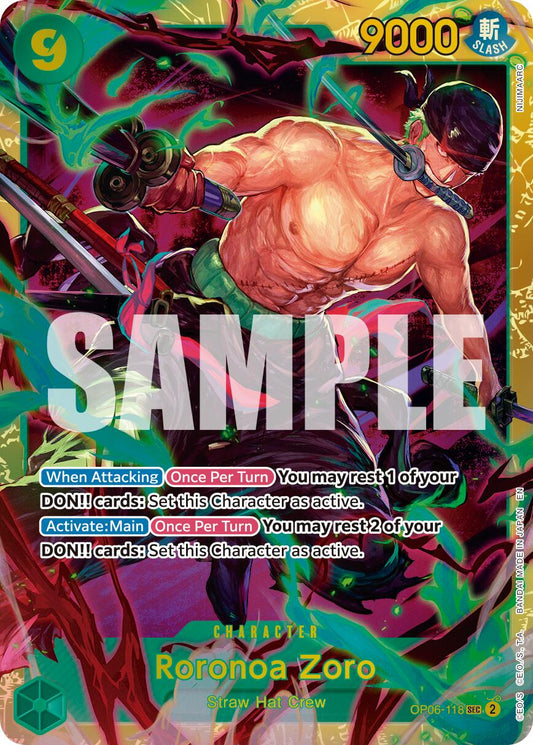 One Piece Card Game: Roronoa Zoro - OP06-118 (Reprint) card image