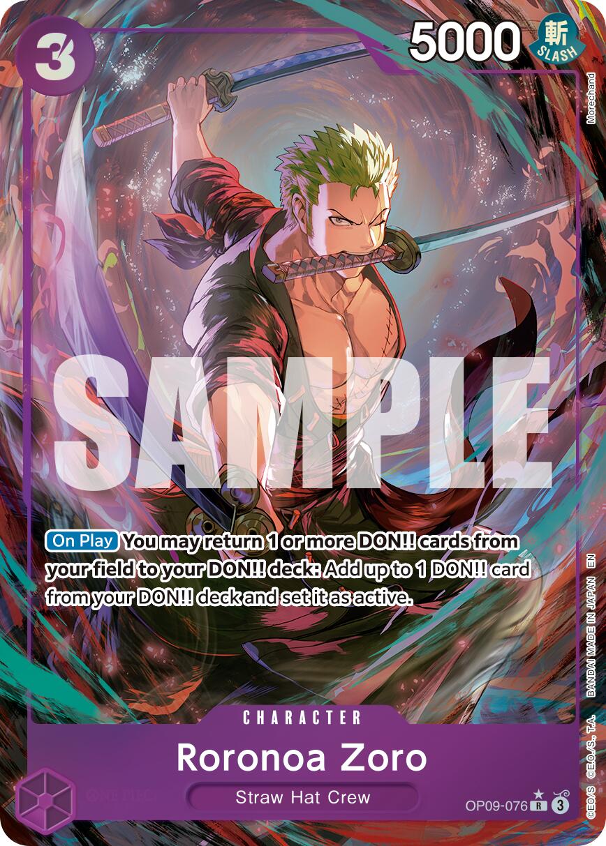 One Piece Card Game: Roronoa Zoro - OP09-076 (Alternate Art) card image