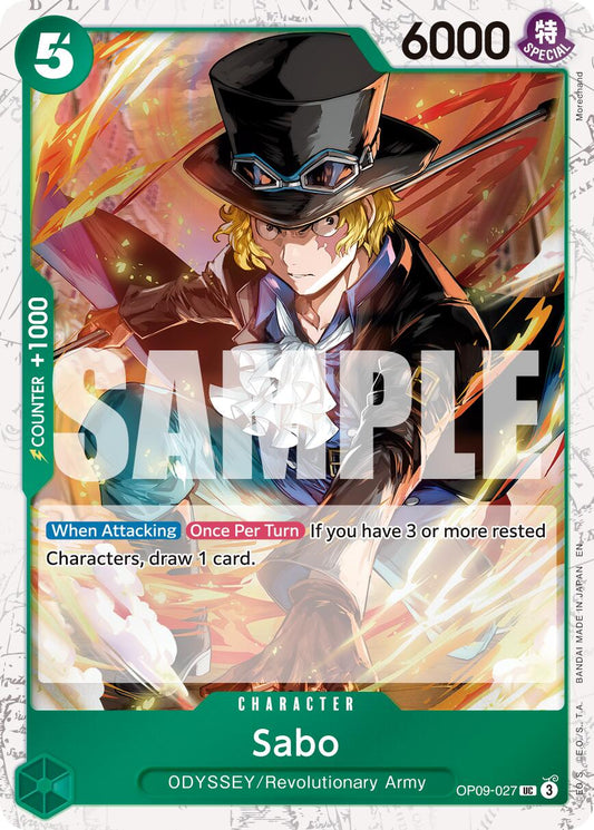 One Piece Card Game: Sabo - OP09-027 (Pirate Foil) card image