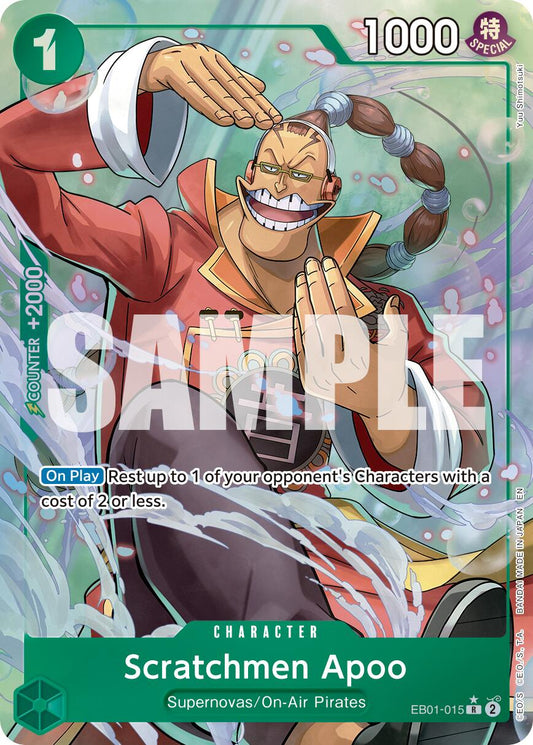 One Piece Card Game: Scratchmen Apoo - EB01-015 (Alternate Art) card image