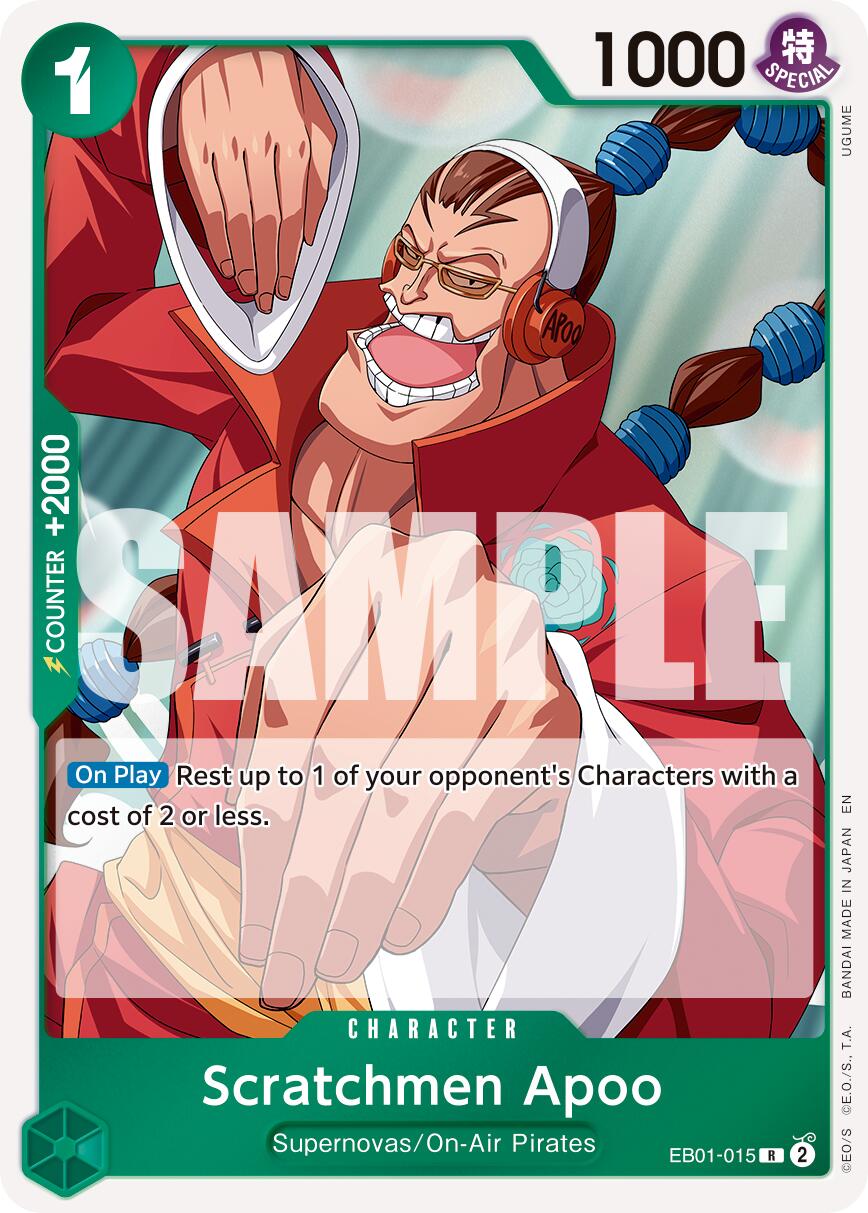 One Piece Card Game: Scratchmen Apoo - EB01-015 (Reprint) card image