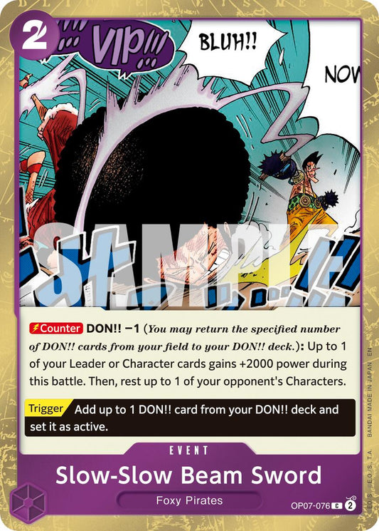 One Piece Card Game: Slow-Slow Beam Sword (Pirate Foil) card image