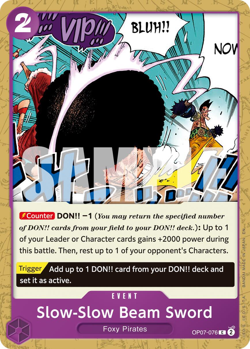 One Piece Card Game: Slow-Slow Beam Sword (Reprint) card image