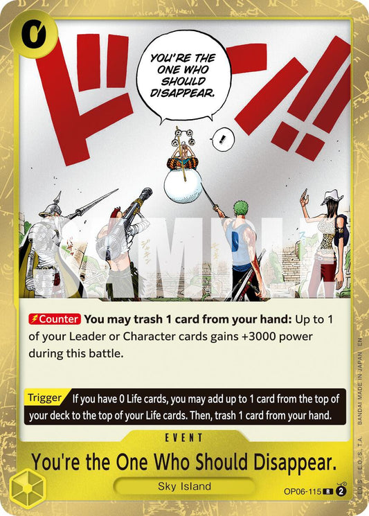 One Piece Card Game: You're the One Who Should Disappear (Reprint) card image