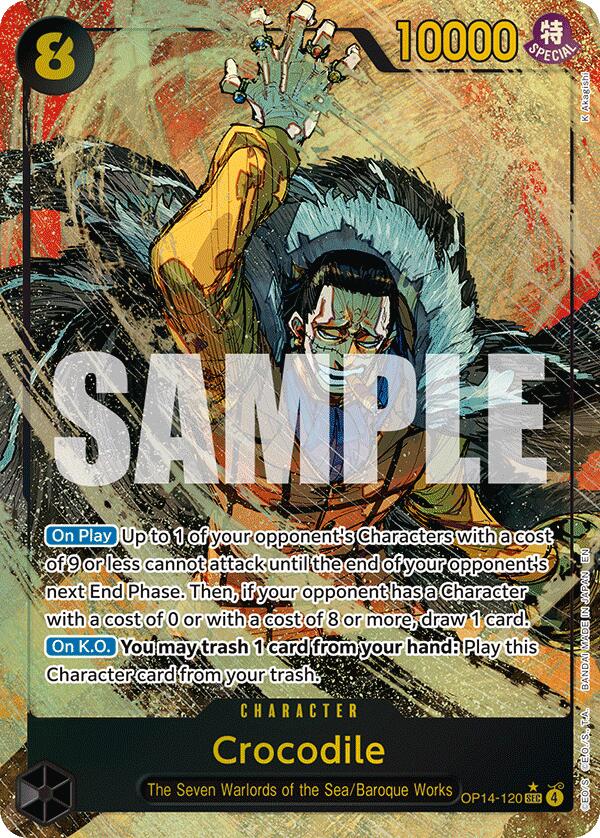 One Piece Card Game: Crocodile - OP14-120 (Alternate Art) card image