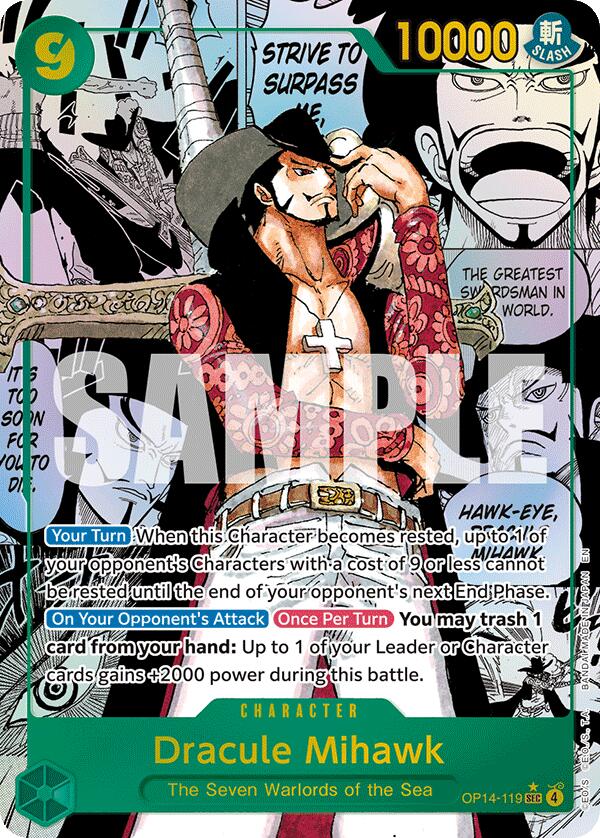 One Piece Card Game: Dracule Mihawk (Manga) card image