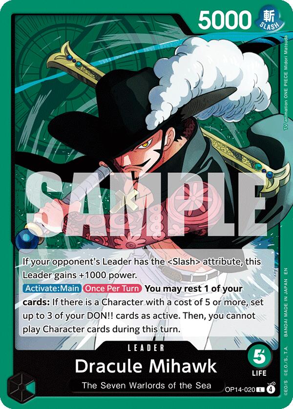 One Piece Card Game: Dracule Mihawk - OP14-020 card image