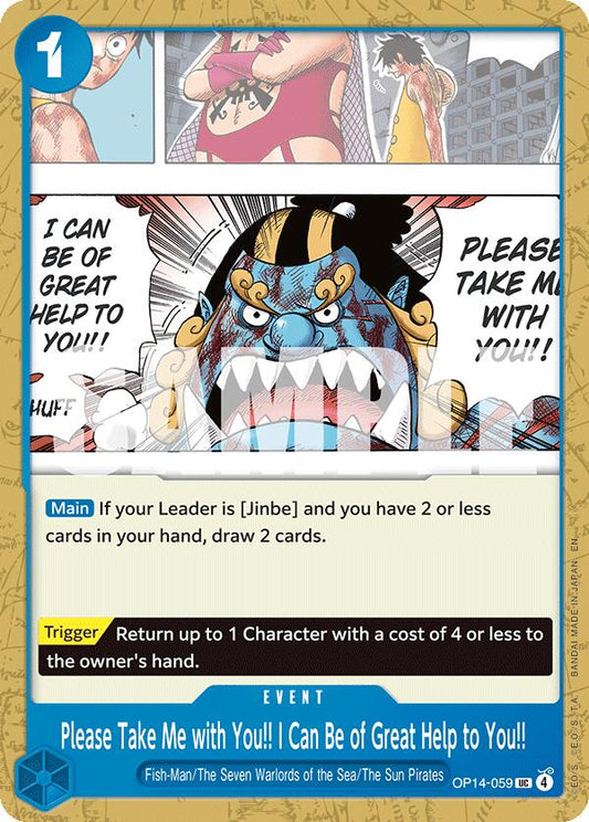 One Piece Card Game: Please Take Me with You!! I Can Be of Great Help to You!! card image