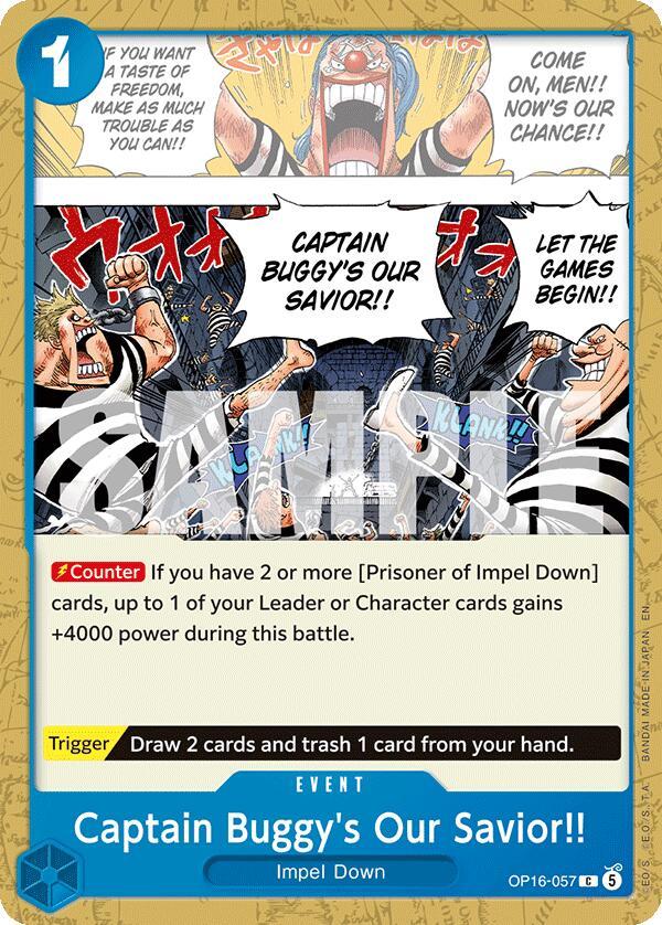 One Piece Card Game: Captain Buggy's Our Savior!! card image