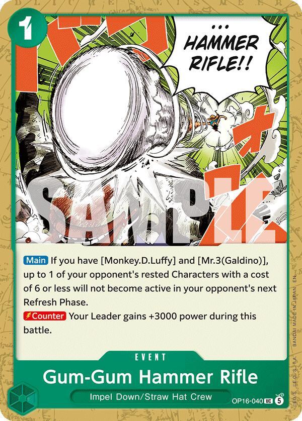 One Piece Card Game: Gum-Gum Hammer Rifle card image