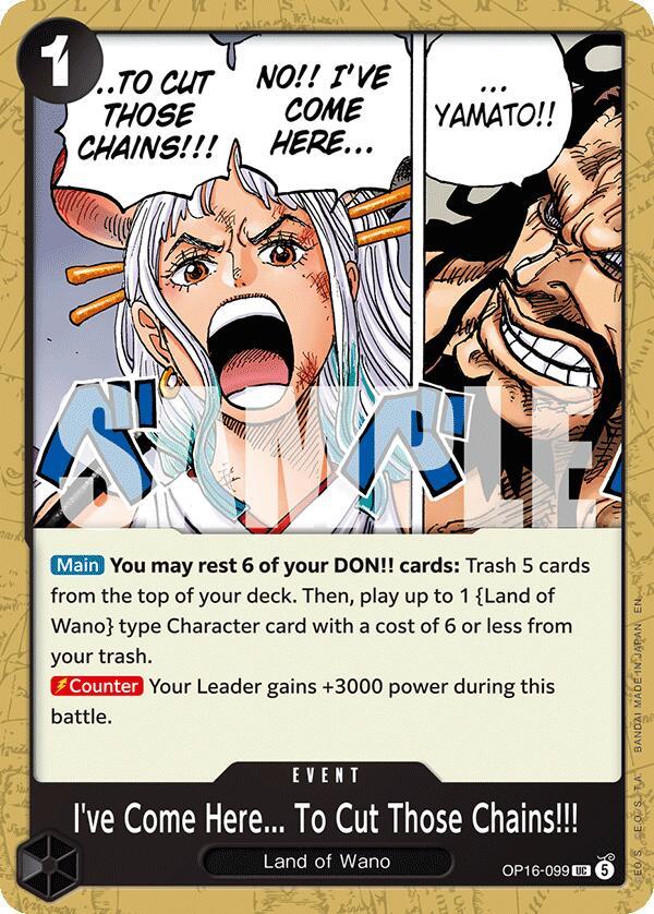 One Piece Card Game: I've Come Here... To Cut Those Chains!!! card image