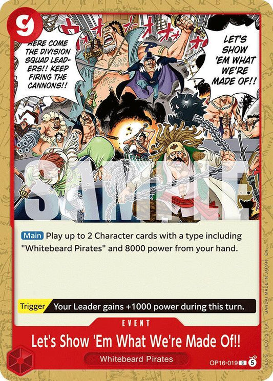 One Piece Card Game: Let's Show 'Em What We're Made Of!! card image
