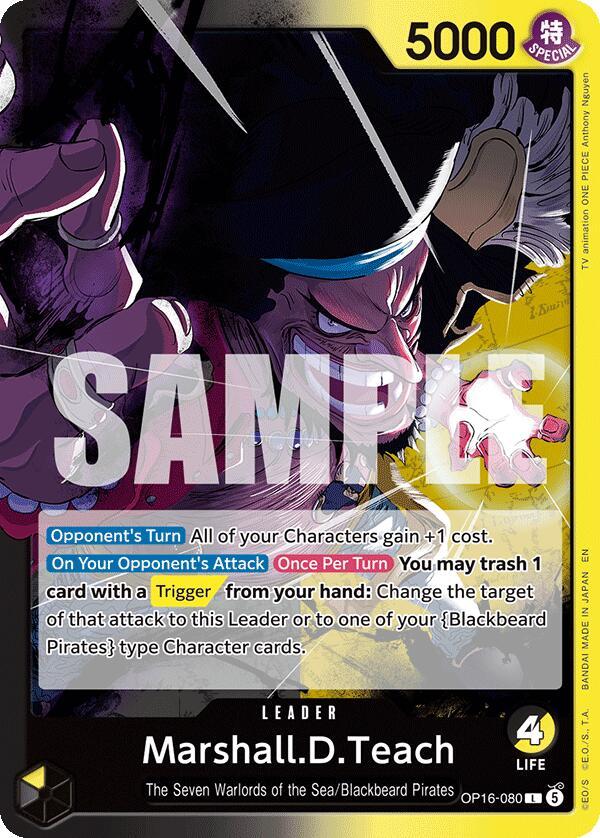One Piece Card Game: Marshall.D.Teach (080) card image