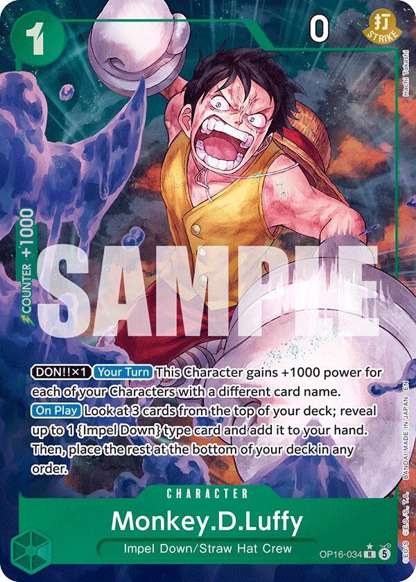 One Piece Card Game: Monkey.D.Luffy (034) (Alternate Art) card image