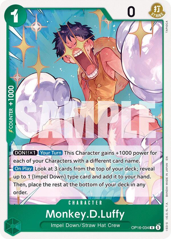 One Piece Card Game: Monkey.D.Luffy (034) card image