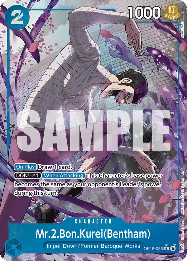 One Piece Card Game: Mr.2.Bon.Kurei(Bentham) (055) (Alternate Art) card image