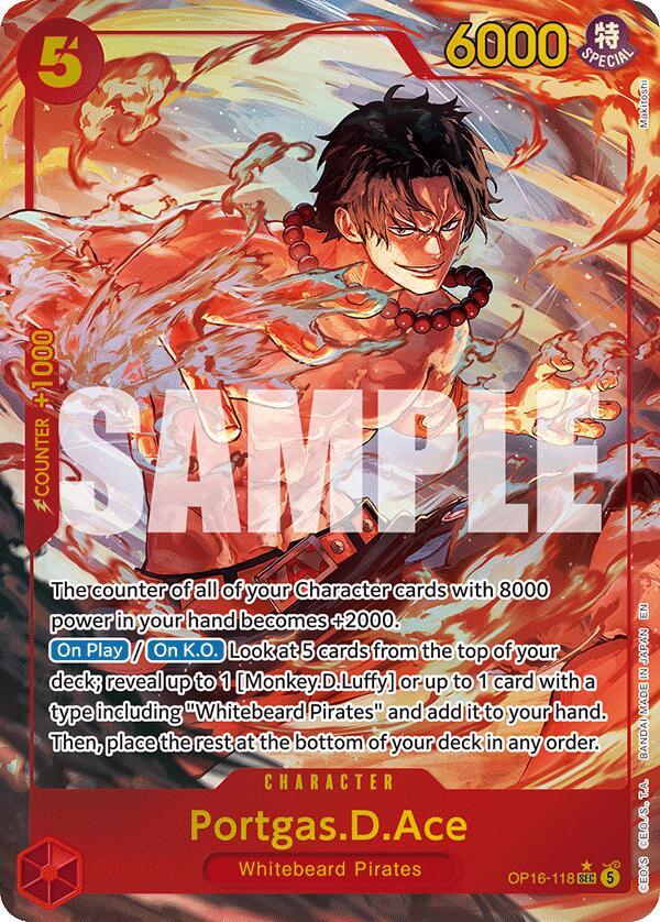 One Piece Card Game: Portgas.D.Ace (118) (Alternate Art) card image