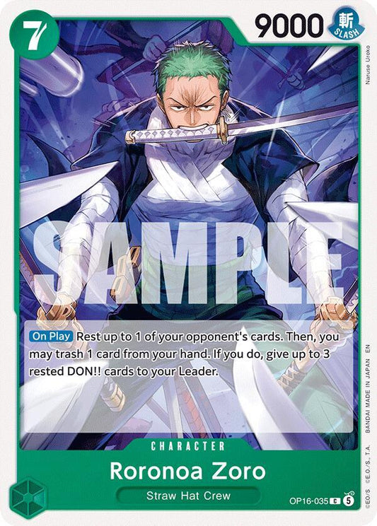 One Piece Card Game: Roronoa Zoro (035) card image